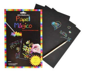 Papel Mágico 10 Hojas Grandes Dibujo Arte Multicolor Lápiz Multicolor Hojas Grandes