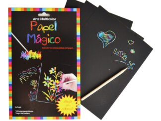 Papel Mágico 10 Hojas Grandes Dibujo Arte Multicolor Lápiz Multicolor Hojas Grandes