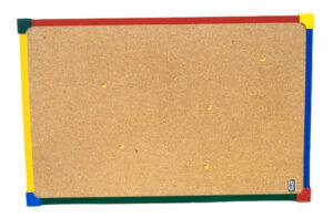 Pizarra Cartelera De Corcho 40x60cm Marco Multicolor Fugi