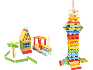 150 Bloques Planos Madera Colores Magnific Juguete Didáctico 150
