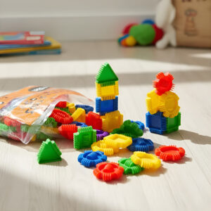 Encastres Mágicos Juego De Construcción Didáctico Motricidad Color Formas Geometricas