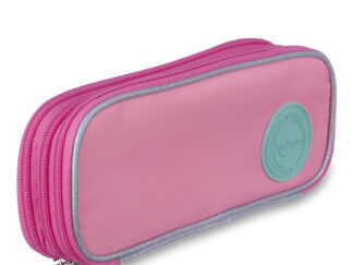 Cartuchera Talbot 3 Pisos Glitter Rosa