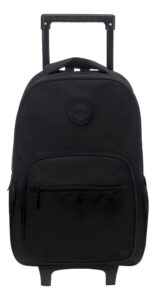 Mochila Carro 3 Ruedas Talbot Kart 43cm 17 Pulgadas Escolar Color Negro Diseño De La Tela Liso