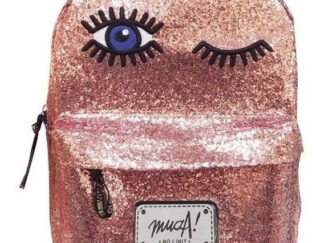 Mochila Muaa Glitter Y Ojo Espalda 14 Pulgadas Ua081 Niñas