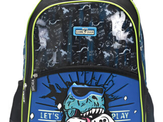 Mochila Escolar 18 Dino Gamer Let`s Play Skora Espalda Diseño De La Tela 35415