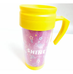 Jarro Vaso Térmico Infantil Con Glitter Manija 400ml Taza Ry