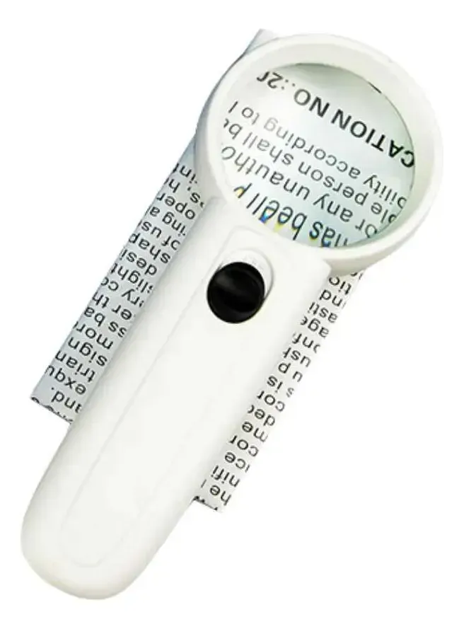 Lupa De Mano Multiple 5x Aumento Con Luz Led A Pila 50 Mm - Imagen 5