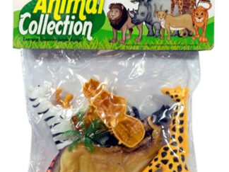 Set Animales Muñecos De La Selva X6 +2 Acc Juego Juguete