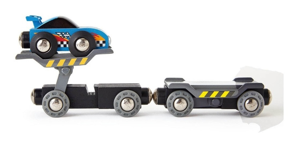 Pista Estación Carreras Didáctica Hape Juguete Autos Boxes Gris - Imagen 5