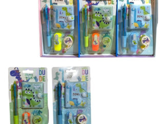 Set Escolar Infantil Dinosaurios Kit 4 Piezas Utiles