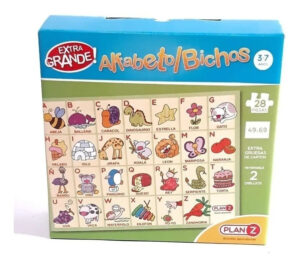Rompecabezas De Piso Doble Bichos Abc Puzzle 28 Piezas Juego