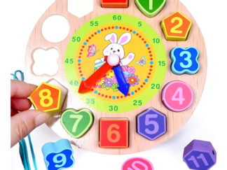 Reloj Juguete Encastre Madera Números Juego Didáctico