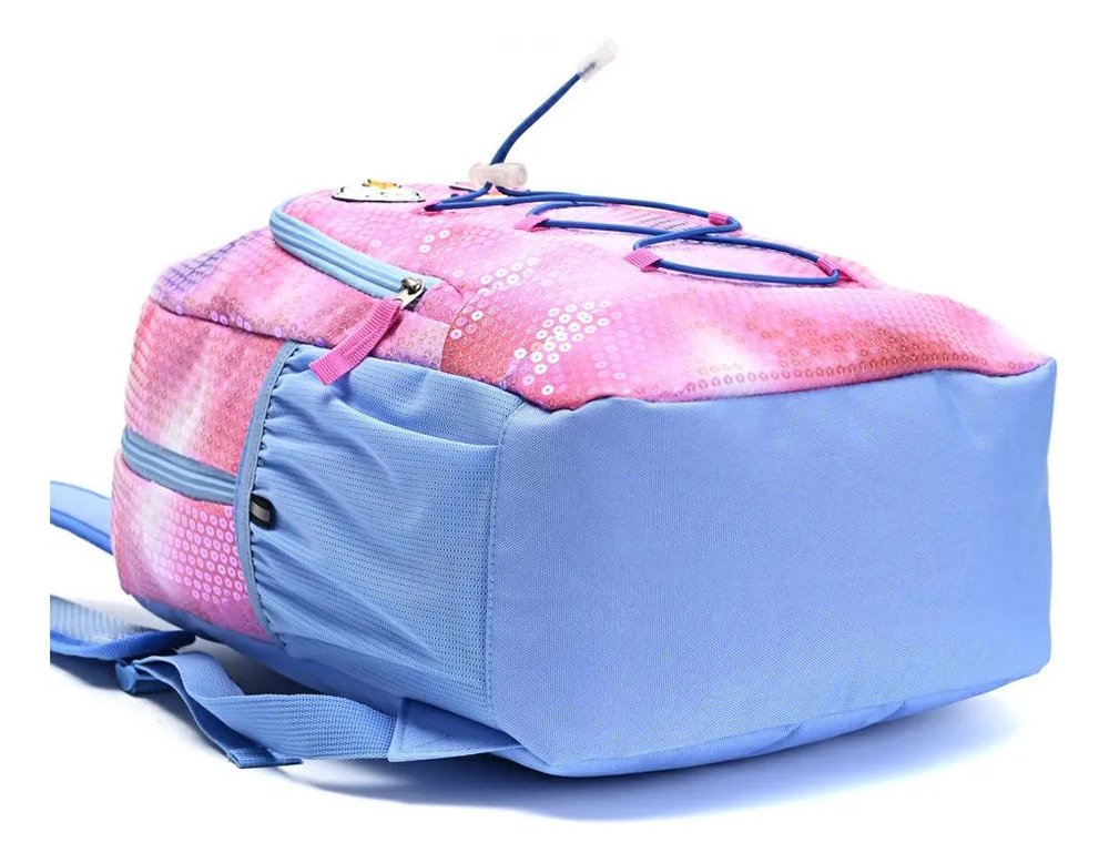 Mochila Escolar Skora Con Lentejuelas Degradé Y Portanotebook De 16 Para Niñas Rosa Liso - Imagen 7