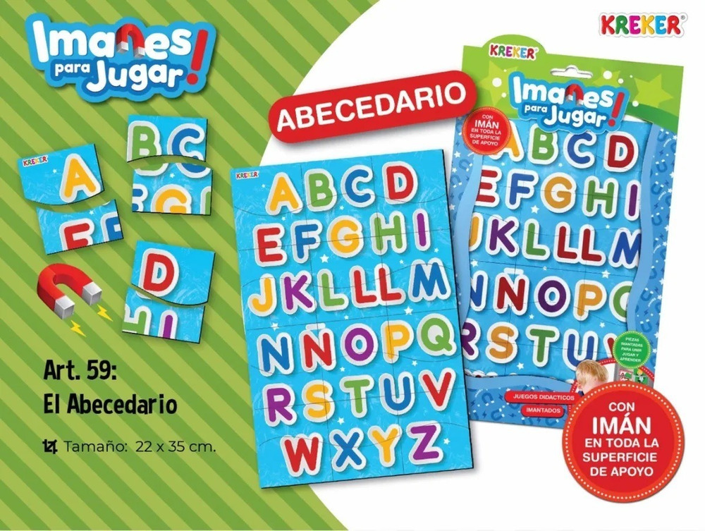 Abecedario Imantado Aprende Letras Juego Didáctico Magnetico - Imagen 3