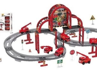 Set Estación De Bomberos Pista Con 4 Vehículos Juguete Juego