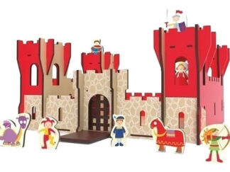 Castillo De Madera Juego Juguete Figuras Medievales Plan Z