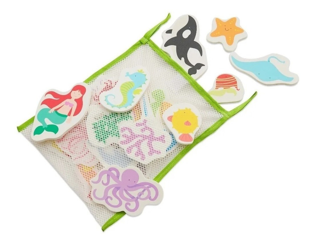 Animales De Mar Al Agua Juguete Goma Eva Con Bolsa Red Juego