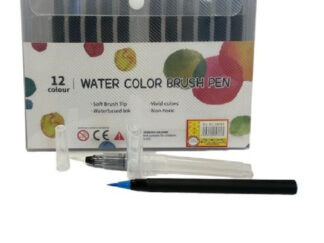 Marcadores Punta Pincel + Recargable Extra Blanda 12 Colores
