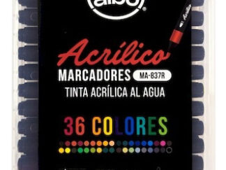 Marcadores Talbot Acrílico Valija X36 Colores Dibujo Pintura