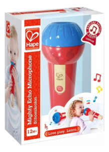Micrófono Eco Prodigioso Juego Juguete A Pila Hape +12 Meses Rojo