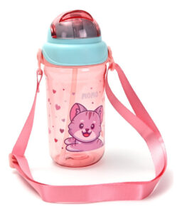 Botella De Agua Infantil Con Cuerda 400ml Skora Vaso Escolar