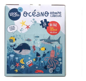 Rompecabeza Bifaz Para Colorear Océano Puzzle Lookmania 24pz