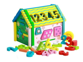 Casa De Madera Bloques Y Números Encastrables Juego Juguete 22