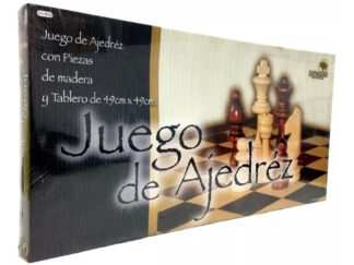 Ajedrez Tablero 49 X 49 Cm Piezas Madera De 87 Mm Bisonte