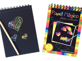 Papel Mágico Libreta Espiral 10 Hojas Dibujo Arte Multicolor