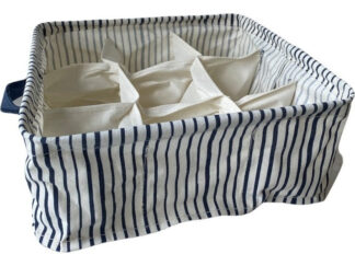 Canasto Organizador 9 Compartimientos De Tela Cesto Cajón