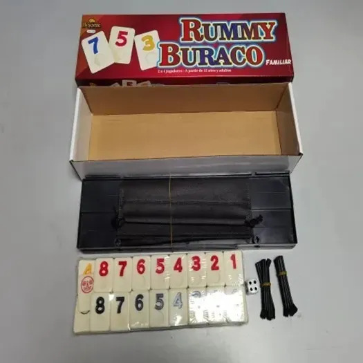 Rummy Burako Familiar Fichas Bajo Relieve Bisonte - Imagen 4