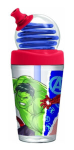 Vaso Infantil Avengers Looping Vengadores Con Pajita Rosca Sp817
