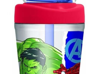 Vaso Infantil Avengers Looping Vengadores Con Pajita Rosca Sp817