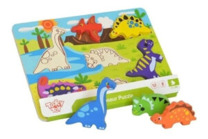 Puzzle Rompecabezas Dinosaurios Didáctico Madera Tooky Toy