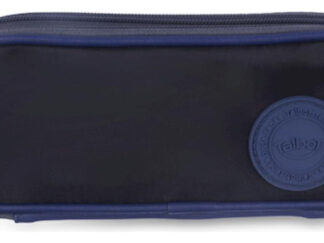 Cartuchera Talbot 3 Pisos Glitter Negro Pvc 24 Lápices 21.5cm