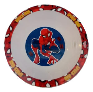 Bowl Plato Plástico Infantil Spiderman Bebés Cresko Vajilla Rojo Liso