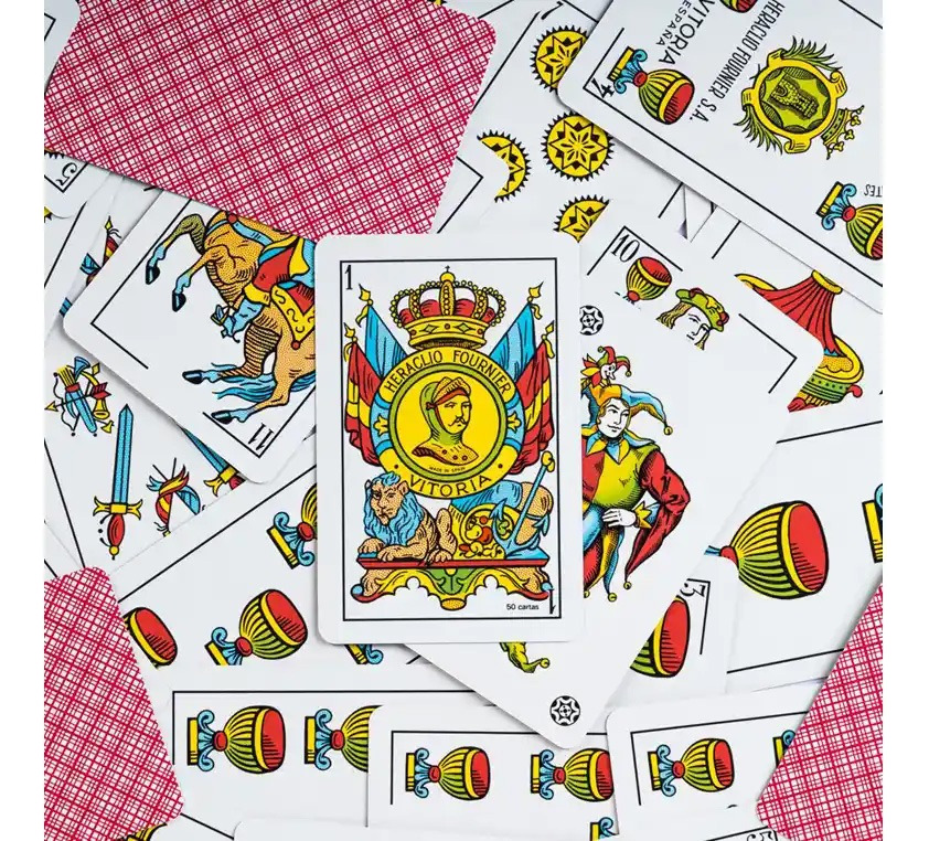 Baraja Cartas Española Nº35 En Celofán 50 Cartas Fournier Reverso Rojo - Imagen 7