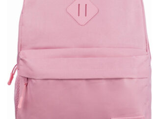 Mochila Espalda Talbot Lisa 43,5cm 2 Cierres 17 PuLG. Color Rosa Fresco Diseño De La Tela Liso