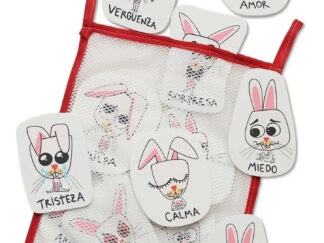 Juego Goma Eva Emociones Para Agua Didactico Bolsa Red Baño