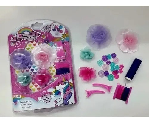 Diseña Tus Hebillas Y Gomitas Unicornio Kreker Juego Juguete - Imagen 3