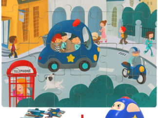 Rompecabezas Policía Con Vehículo Puzzle 24 Pzas Top Bright
