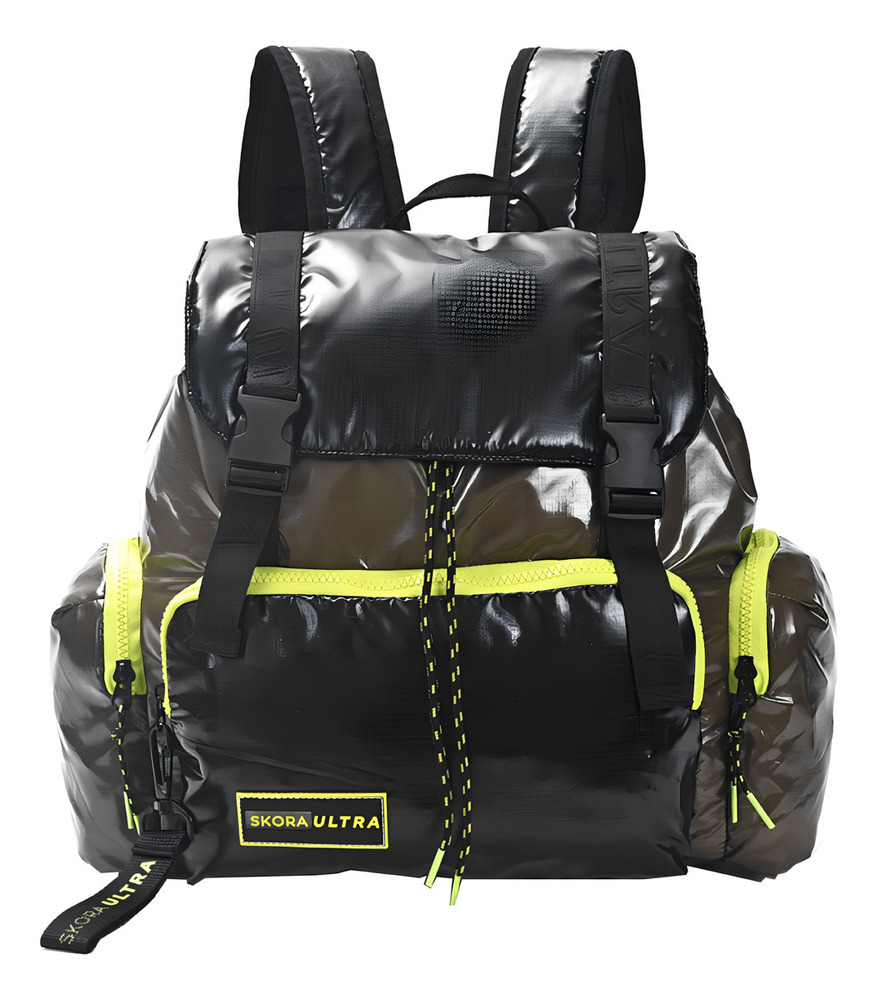 Mochila Skora Ultra Hiker Urbana Mujer Color Petróleo Diseño De La Tela Verde