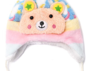Gorro Abrigo Infantil Coya Con Oso Osito Pompones Peluche