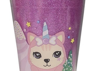 Botella Vaso Simones Con Glitter Brillos Con Pico Vertedor