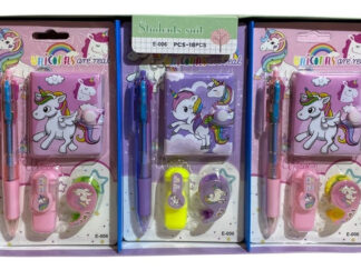 Set Escolar Infantil Unicornios Kit 4 Piezas Utiles