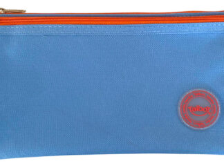 Cartuchera Compañia Del Sur 2 Cierres Celeste Liso 22x10cm