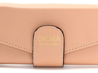 Fichero Billetera Boton Iman Plegable Pu Skora Mujer 19x9cm