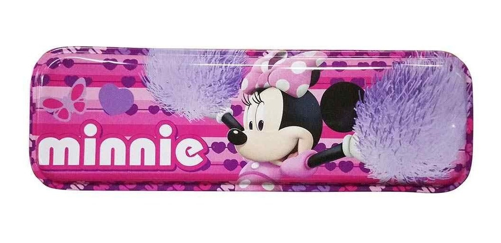 Cartuchera Infantil Canopla Simple De Metal Minnie Mouse Rosa