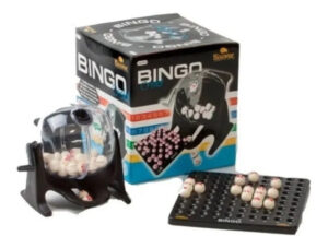Juego De Bingo Bolillero Cristal Familiar Cartones Loteria