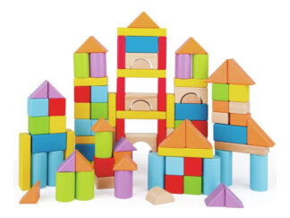 101 Bloques Hape Madera Juguete Juego Puzzle Encastre Formas
